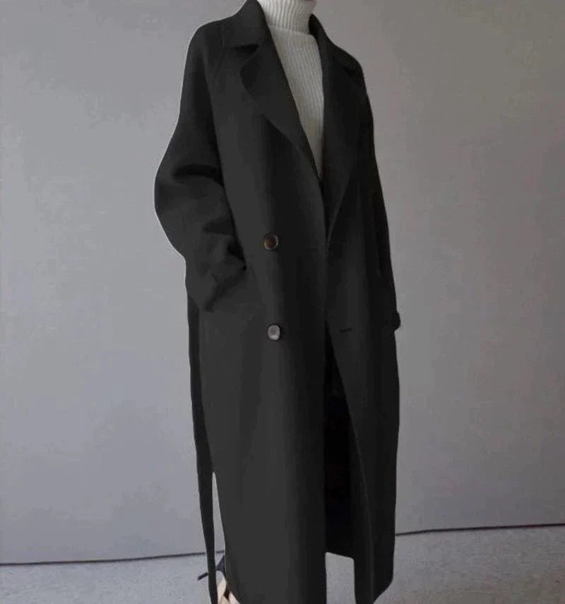 Penelope Longline Wool Coat | Premium Warmth, Timeless Elegance
