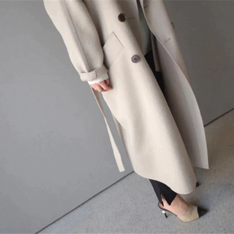 Penelope Longline Wool Coat | Premium Warmth, Timeless Elegance