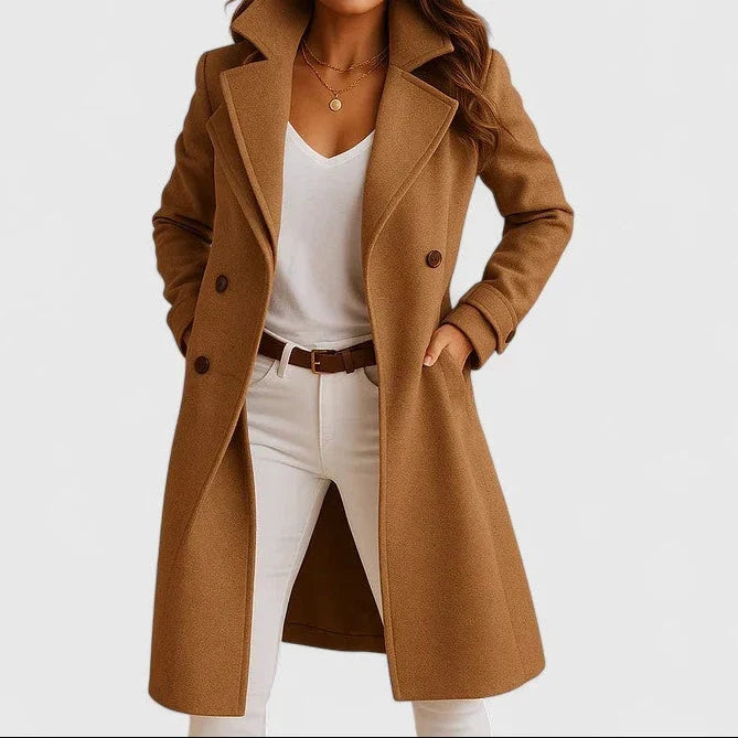 Briony | Double-Breasted Notch-Lapel Quiet Coat