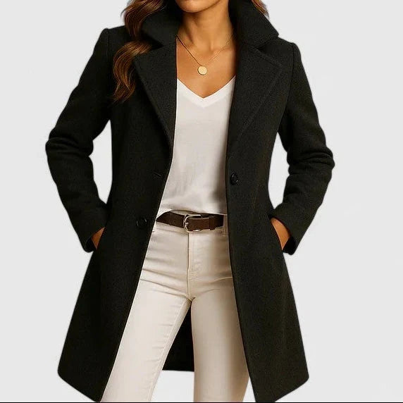 Briony | Double-Breasted Notch-Lapel Quiet Coat