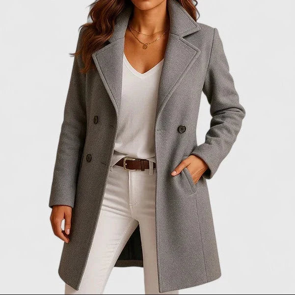 Briony | Double-Breasted Notch-Lapel Quiet Coat